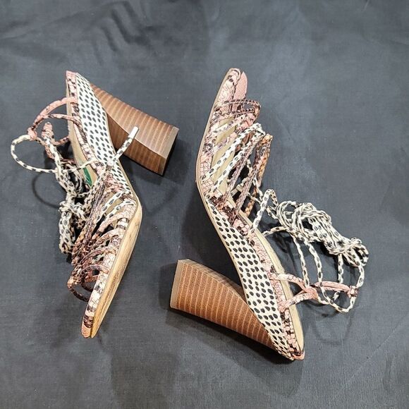 JESSICA SIMPSON WOMEN'S MALAYE BLOCK WRAP-UP SANDALS G1 - Picture 6 of 16